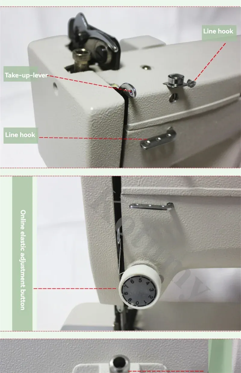 Nähmaschine elektrisch 9 Zoll Arm Zickzack für dicke Stoffe