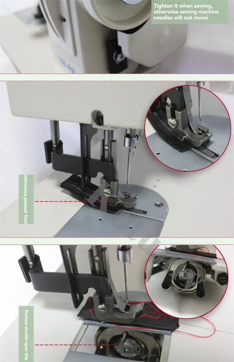Nähmaschine elektrisch 9 Zoll Arm Zickzack für dicke Stoffe