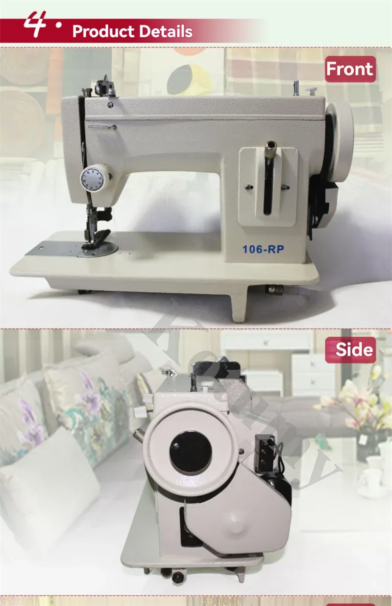 Nähmaschine elektrisch 9 Zoll Arm Zickzack für dicke Stoffe