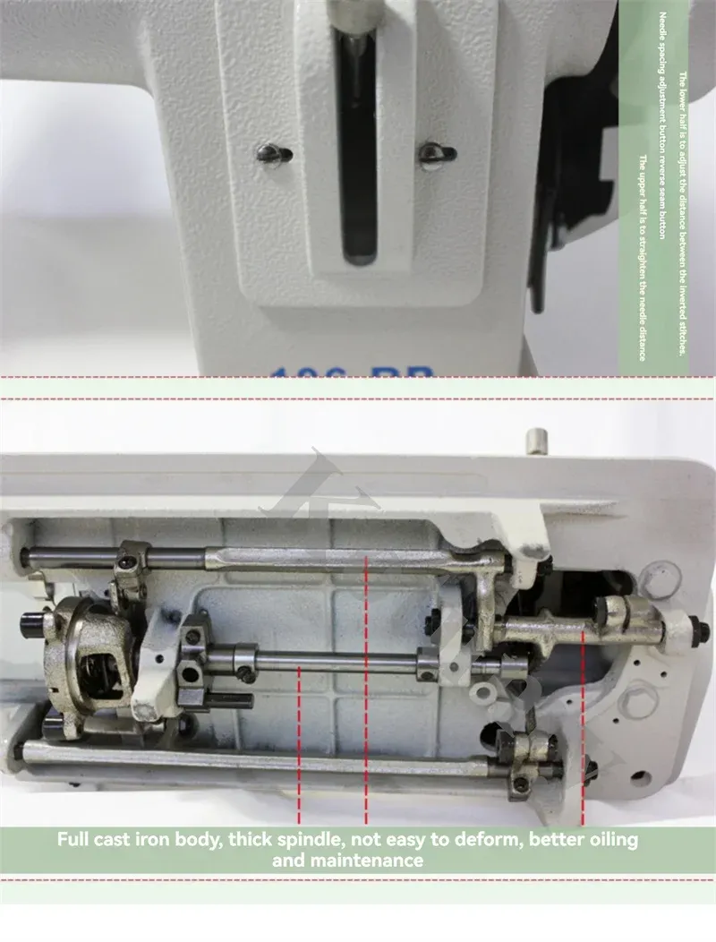 Nähmaschine elektrisch 9 Zoll Arm Zickzack für dicke Stoffe
