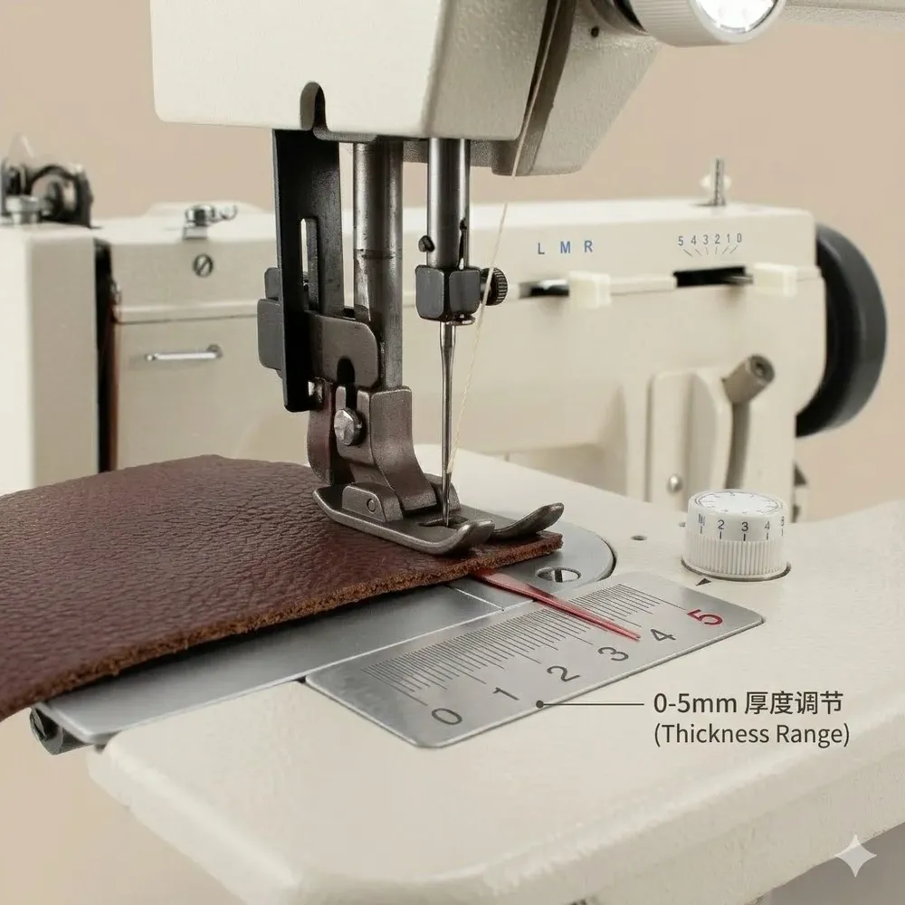 Nähmaschine kompakt 7 Zoll Metallgehäuse Zickzack für Leder