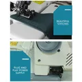 Nähmaschine Leder Ärmel Bündchen KX500 verdeckte Nähte – 5