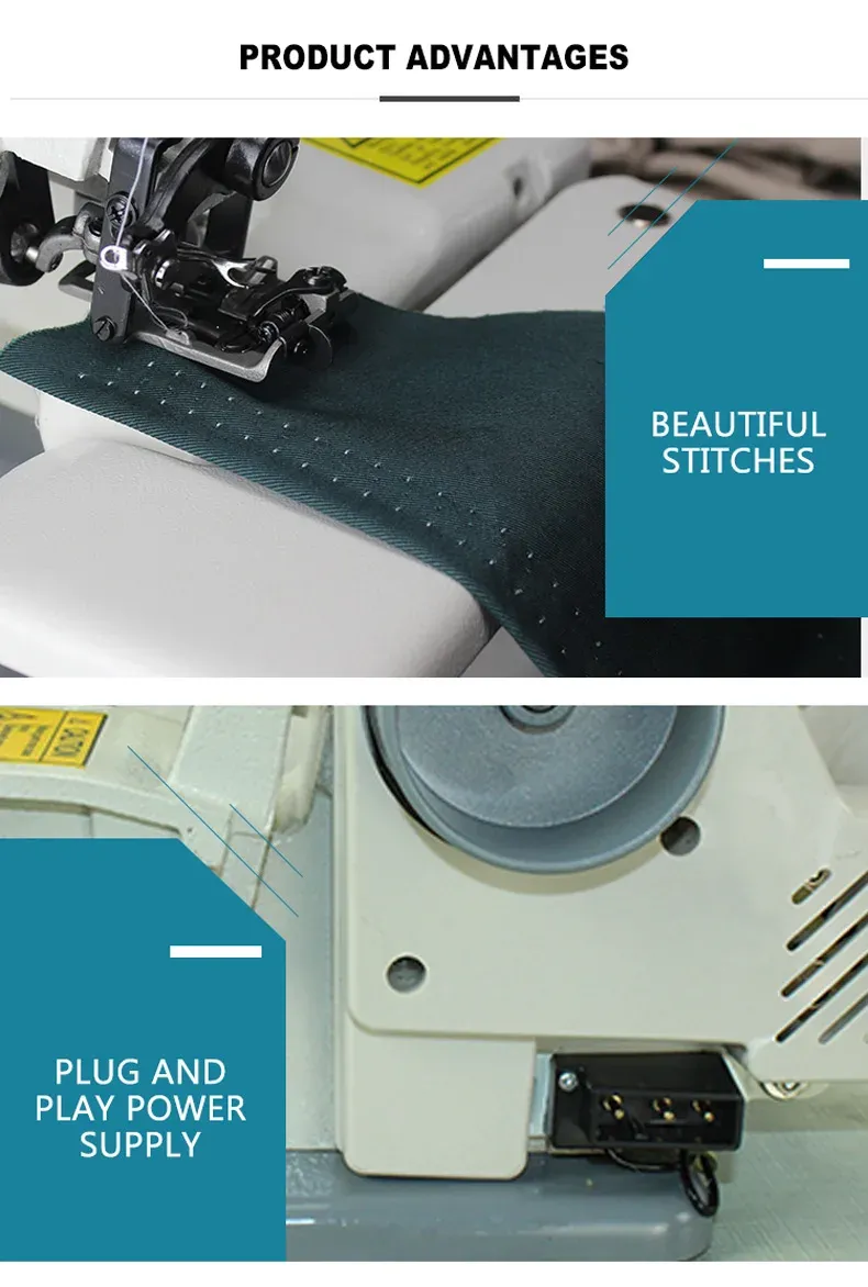 Nähmaschine Leder Ärmel Bündchen KX500 verdeckte Nähte