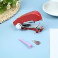 Nähmaschine manuell tragbar Mini kabellos für Leder Handwerk – Farbe Red-1set