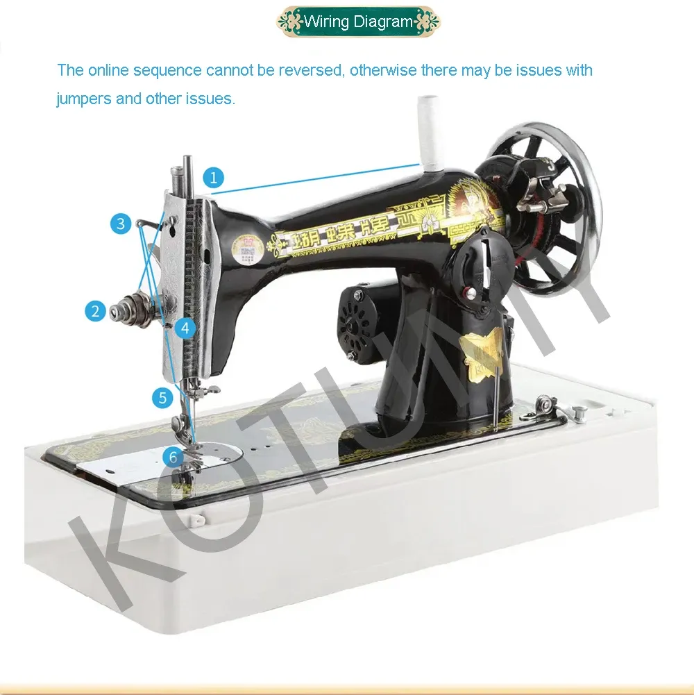 Nähmaschine Retro elektrisch mit Fußpedal für dicke Stoffe