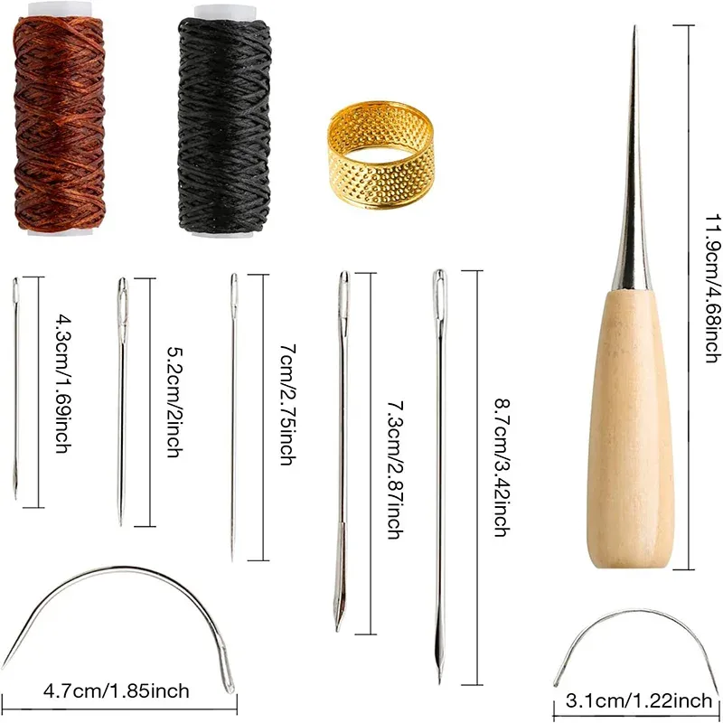 Nähset für Leder 10 bis 11 Teile Reparaturset