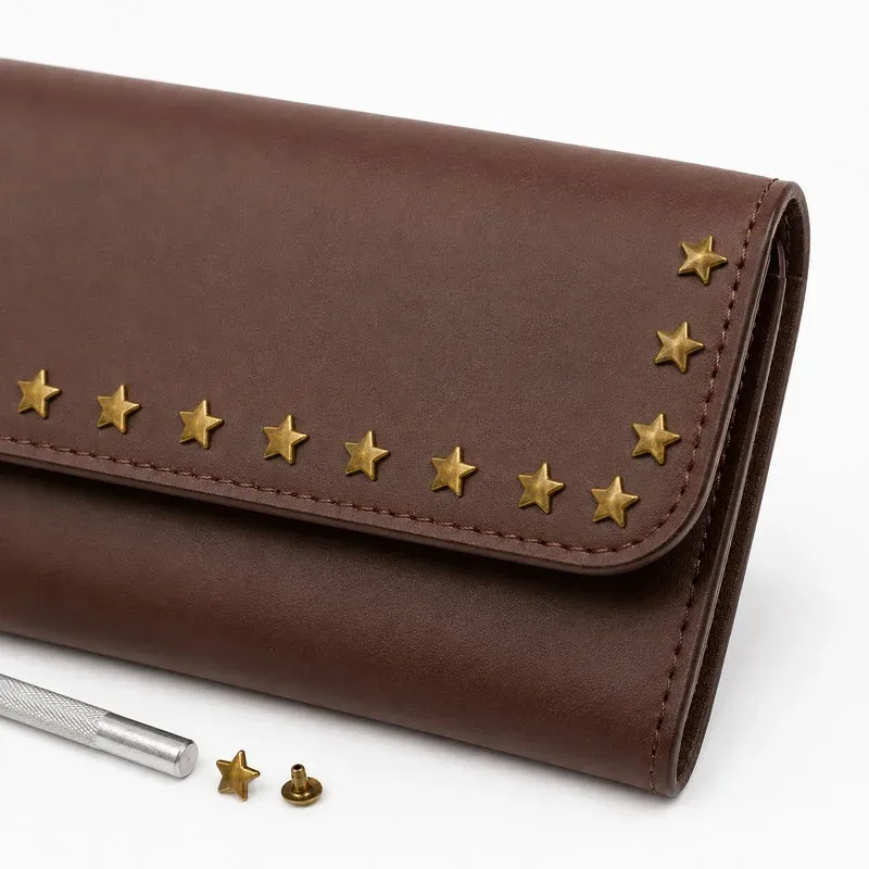 Niete Stern Leder 1 Stück für Taschen Geldbörsen Jeans Jacken Gürtel Schuhe