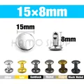 Nieten Doppel Kappe 5 bis 15 mm für Lederhandwerk – Farbe 15x8mm