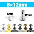 Nieten Doppel Kappe 5 bis 15 mm für Lederhandwerk – Farbe 6x12mm
