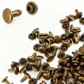 Nieten Doppel Kappe Rund Niet 5 bis 12 mm für Lederhandwerk – Farbe Bronze