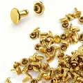 Nieten Doppel Kappe Rund Niet 5 bis 12 mm für Lederhandwerk – Farbe Golden