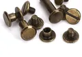 Nieten Doppel Kopf 5 bis 10 mm für Leder – Farbe Antikes Messing