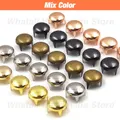 Nieten Metall Spike 6 bis 12 mm für Lederhandwerk – Farbe Round Mix color