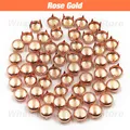 Nieten Metall Spike 6 bis 12 mm für Lederhandwerk – Farbe Round Rosegold