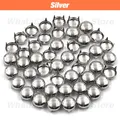 Nieten Metall Spike 6 bis 12 mm für Lederhandwerk – Farbe Round Silver