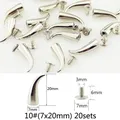 Nieten Spikes rund 7 bis 29 mm für Kleidung – Farbe 10 (7x20mm) 20sets
