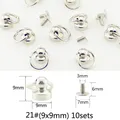 Nieten Spikes rund 7 bis 29 mm für Kleidung – Farbe 21(9x9mm) 10sets