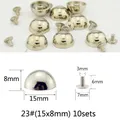 Nieten Spikes rund 7 bis 29 mm für Kleidung – Farbe 23(15x8mm) 10sets