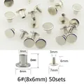 Nieten Spikes rund 7 bis 29 mm für Kleidung – Farbe 6(8x6mm) 50sets