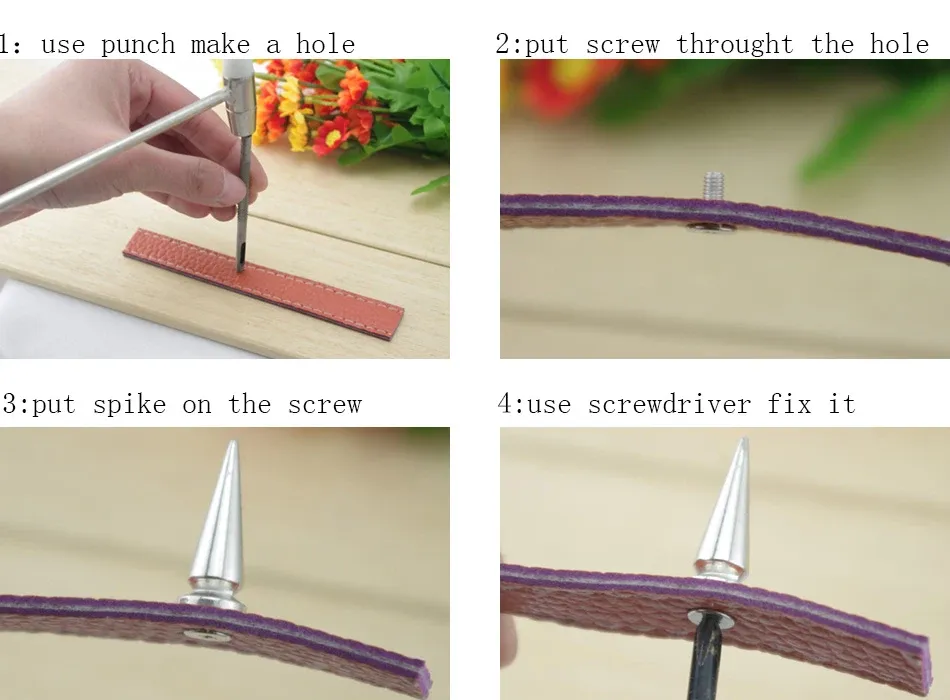 Nieten Spikes rund 7 bis 29 mm für Kleidung