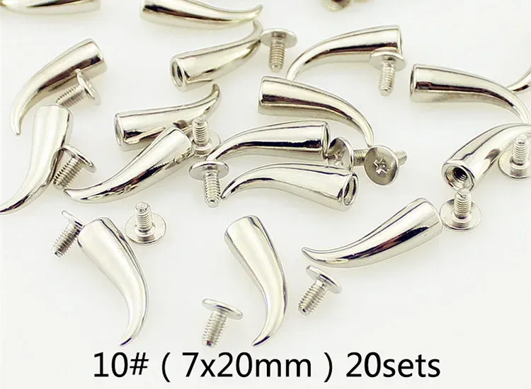 Nieten Spikes rund 7 bis 29 mm für Kleidung