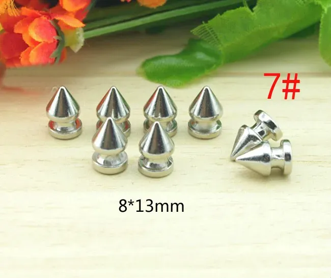 Nieten Spikes rund 7 bis 29 mm für Kleidung