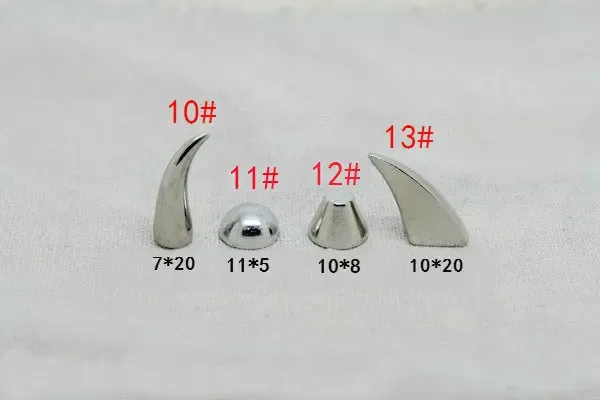 Nieten Spikes rund 7 bis 29 mm für Kleidung