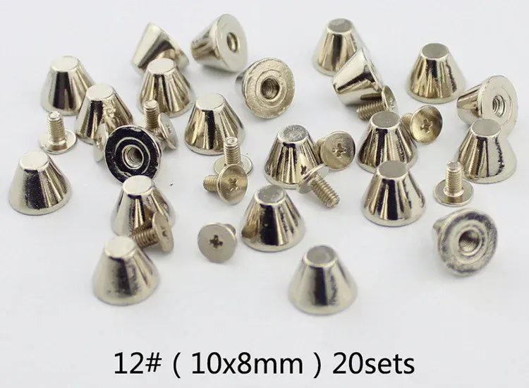 Nieten Spikes rund 7 bis 29 mm für Kleidung