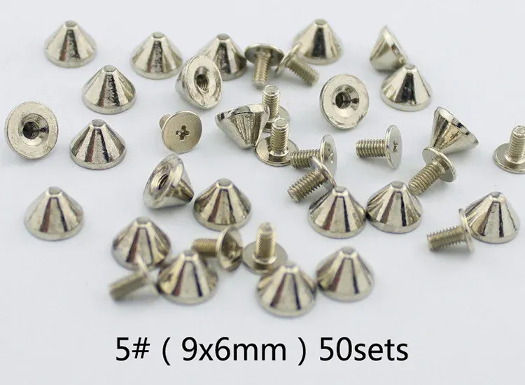 Nieten Spikes rund 7 bis 29 mm für Kleidung