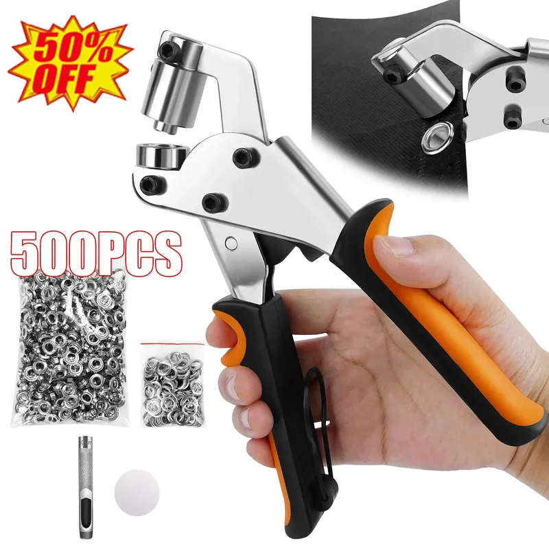 Nietzange mit 500 Nieten 10 mm für Leder und Stoffe