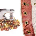 Öse Tülle Zange Kit mit 100 Gold Ösen 4,5 mm für Leder – 4
