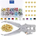 Öse Tülle Zange Kit mit 100 Gold Ösen 4,5 mm für Leder – Farbe 400pcs