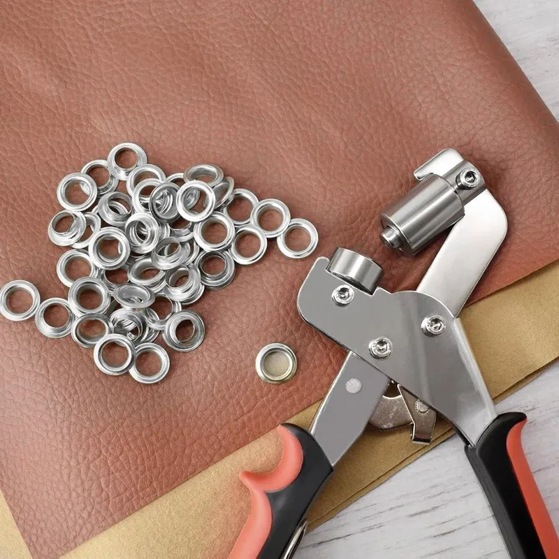 Ösenstanzzange mit 500 Ösen für Leder DIY Reparaturen