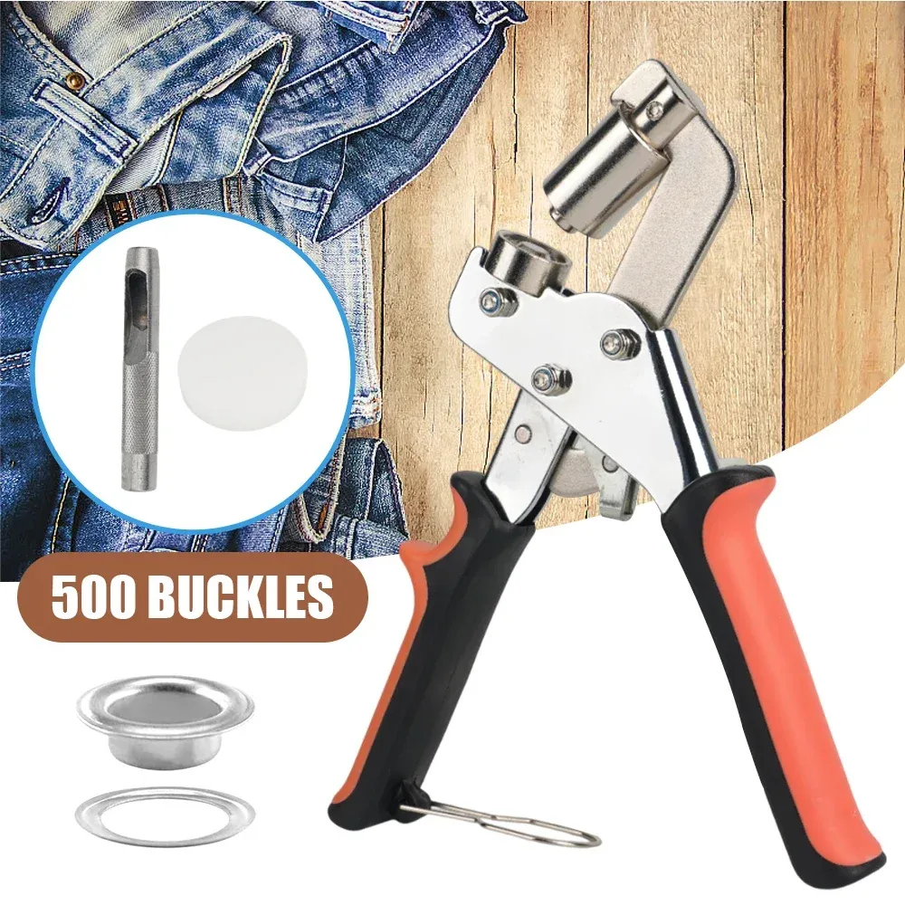 Ösenstanzzange mit 500 Ösen für Leder DIY Reparaturen