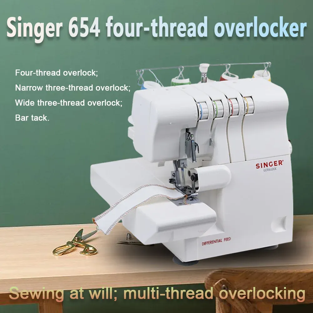 Overlock Nähmaschine elektrisch Haushalts flaches Bett für Leder