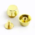 Pilz Niet Schnallen 8x6x11,5mm für Lederhandwerk 20 Stück – Farbe PaleLightGold-8x6x11