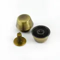 Pilz Niet Schnallen 8x6x11,5mm für Lederhandwerk 20 Stück – Farbe Brass-8x6x11.5mm