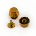 Pilz Niet Schnallen 8x6x11,5mm für Lederhandwerk 20 Stück – Farbe OldGold-8x6x11.5mm