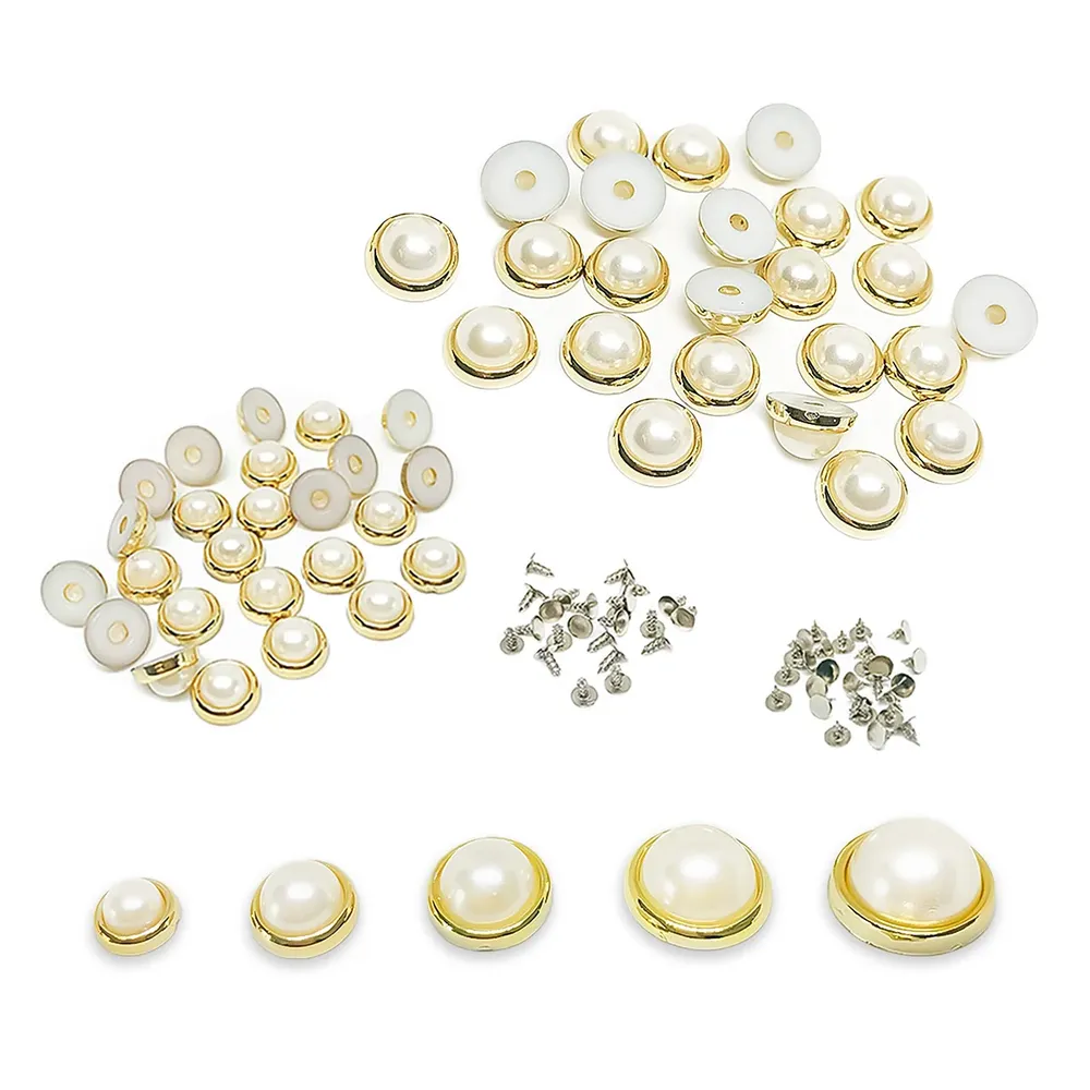 Pilz Nieten mit Flachrücken 8,3mm bis 17mm für Lederhandwerk 50 Sets