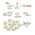 Pilz Nieten mit Flachrücken 8,3mm bis 17mm für Lederhandwerk 50 Sets – Farbe 15mm