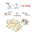 Pilz Nieten mit Flachrücken 8,3mm bis 17mm für Lederhandwerk 50 Sets – Farbe 8.3mm
