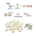 Pilz Nieten mit Flachrücken 8,3mm bis 17mm für Lederhandwerk 50 Sets – Farbe 10.5mm