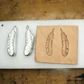 Prägestempel Feder Leder Aluminium 2 Stück – 2