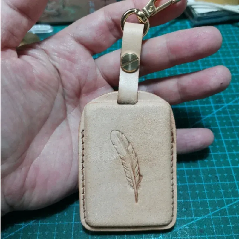Prägestempel Feder Leder Aluminium 2 Stück