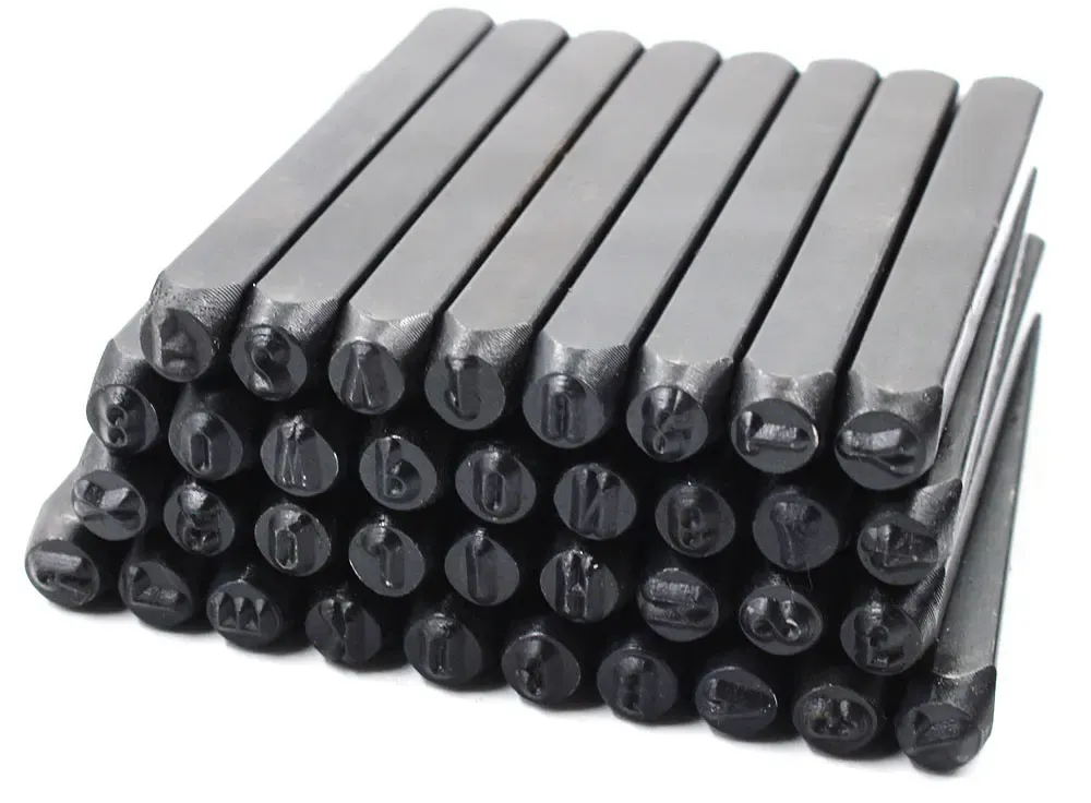 Prägestempel Leder Stahl 3 bis 6 mm für DIY Handwerk