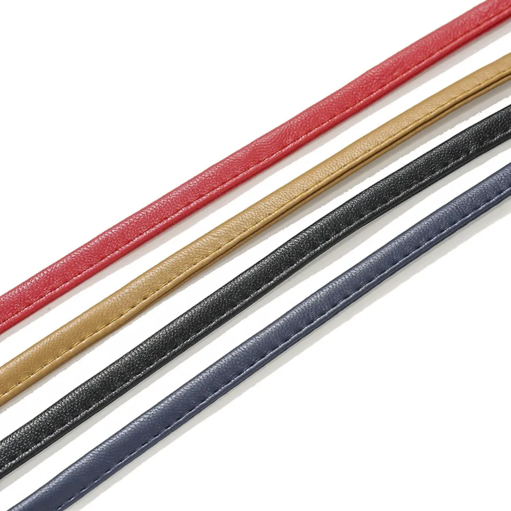 PU Lederband flach 12 mm breit geflochten für Schmuck