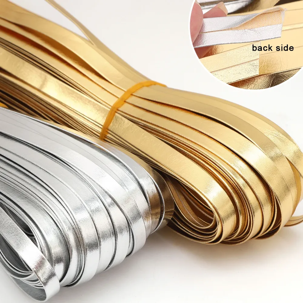 PU Lederband geflochten 5 bis 25 mm 5 Meter für DIY Schmuck