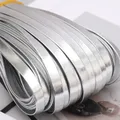 PU Lederband geflochten 5 bis 25 mm 5 Meter für DIY Schmuck – Farbe Silvery