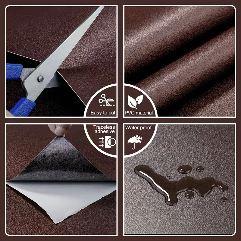 Reparaturflicken für Leder 30x138cm bis 55x138cm selbstklebend