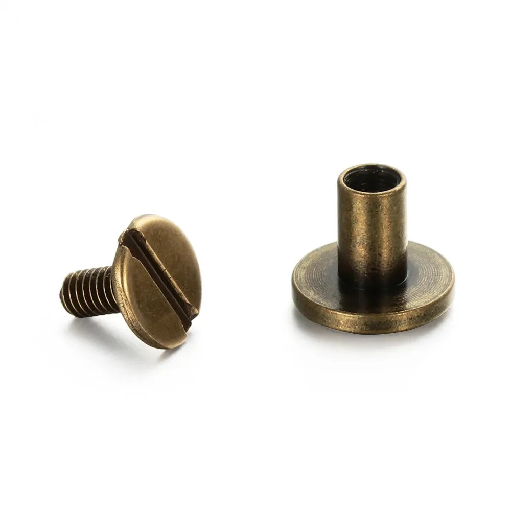 Riemennieten Schraube 5mm bis 8mm für Lederwaren 10 Stück